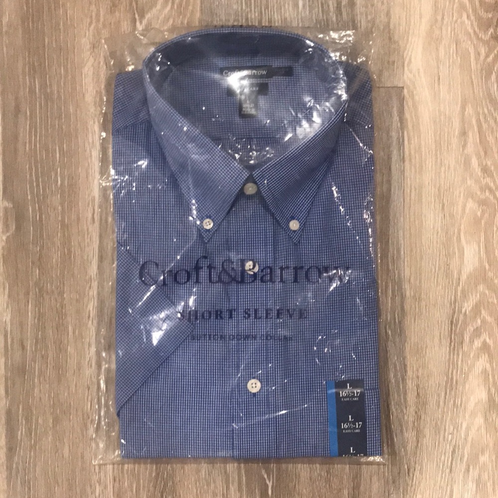 Croft & barrow size large button down 16.5/17 NWT